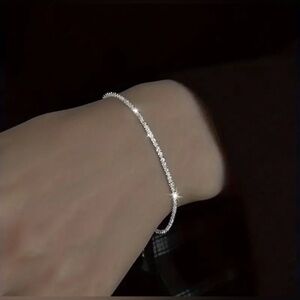 Delicate Minimalist Sparkling Thin Chain Bracelet